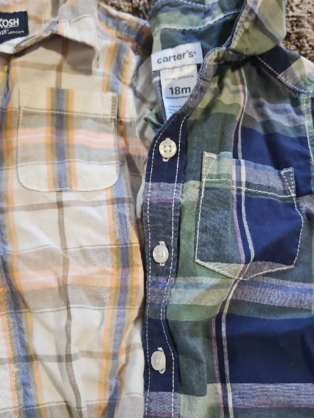 OshKosh & Carter's Plaid Button-Up Shirts